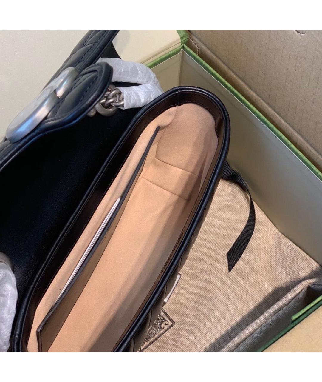 GUCCI Черная кожаная сумка через плечо, фото 4