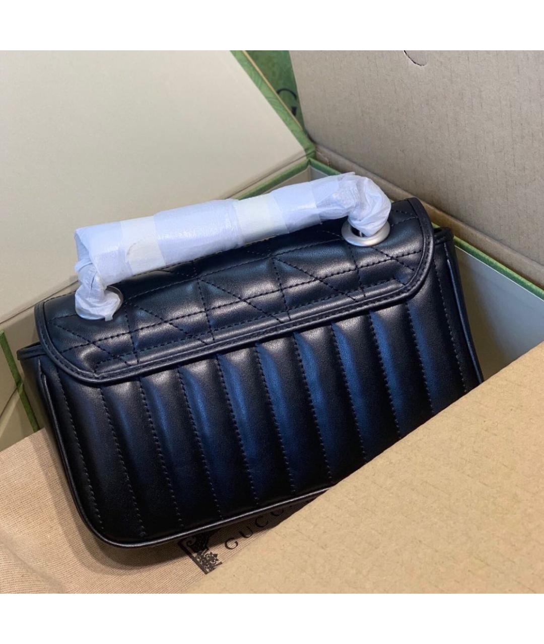 GUCCI Черная кожаная сумка через плечо, фото 3