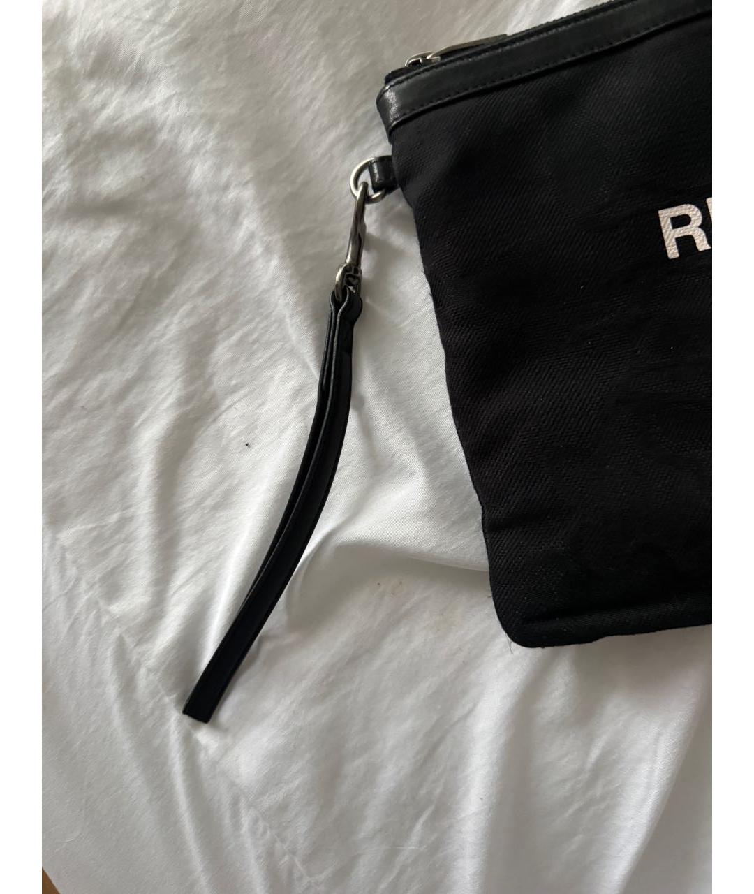 SAINT LAURENT Черная тканевая косметичка, фото 3