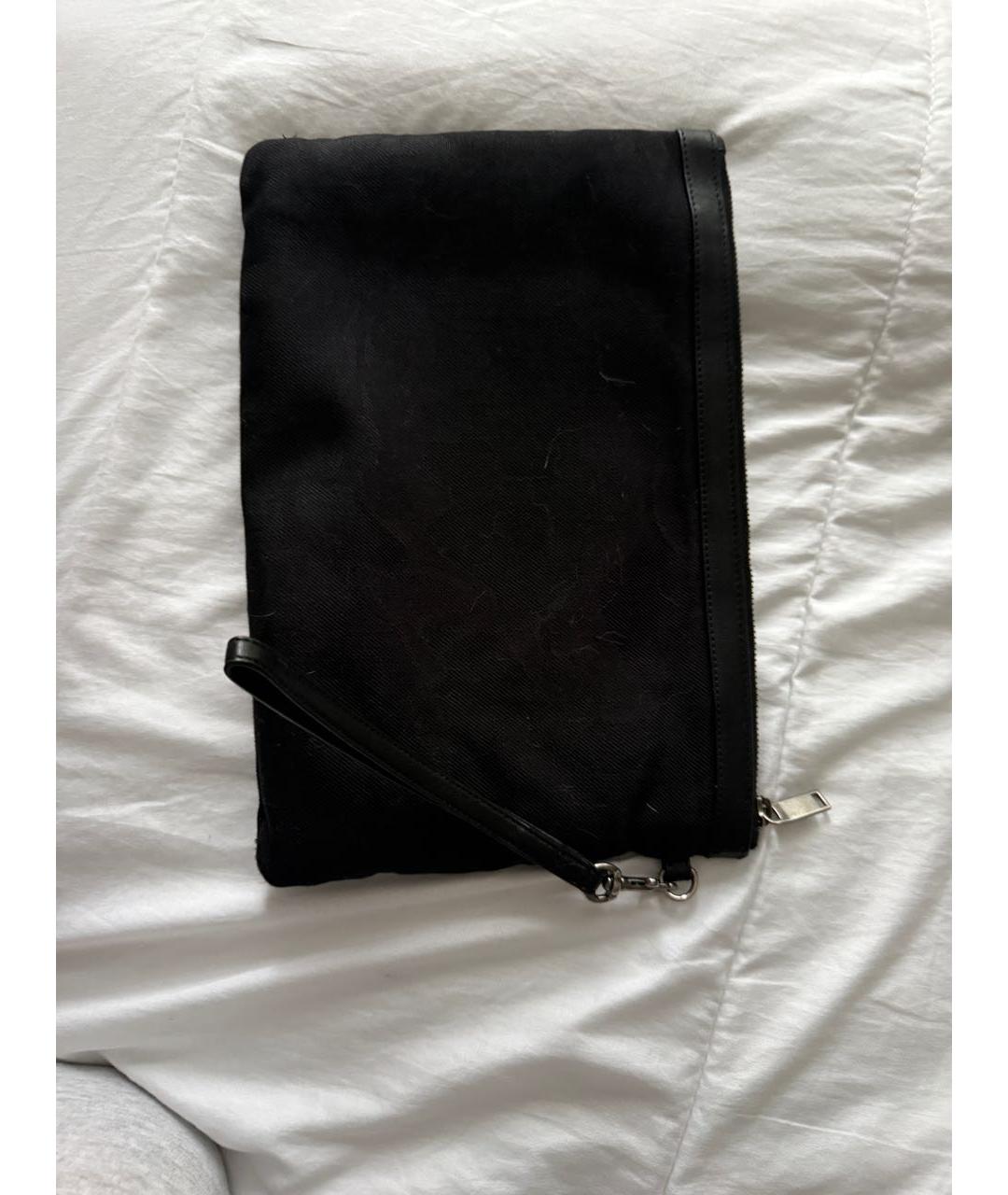 SAINT LAURENT Черная тканевая косметичка, фото 2