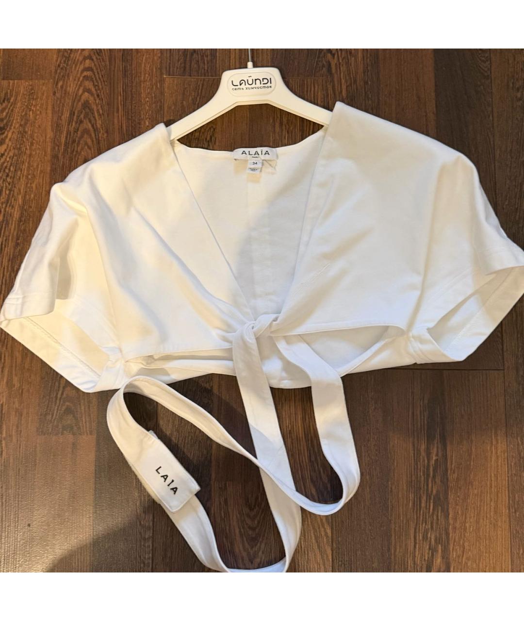 ALAIA Белая хлопковая майка, фото 3