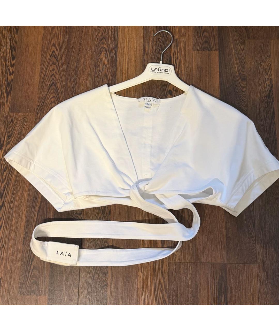 ALAIA Белая хлопковая майка, фото 9