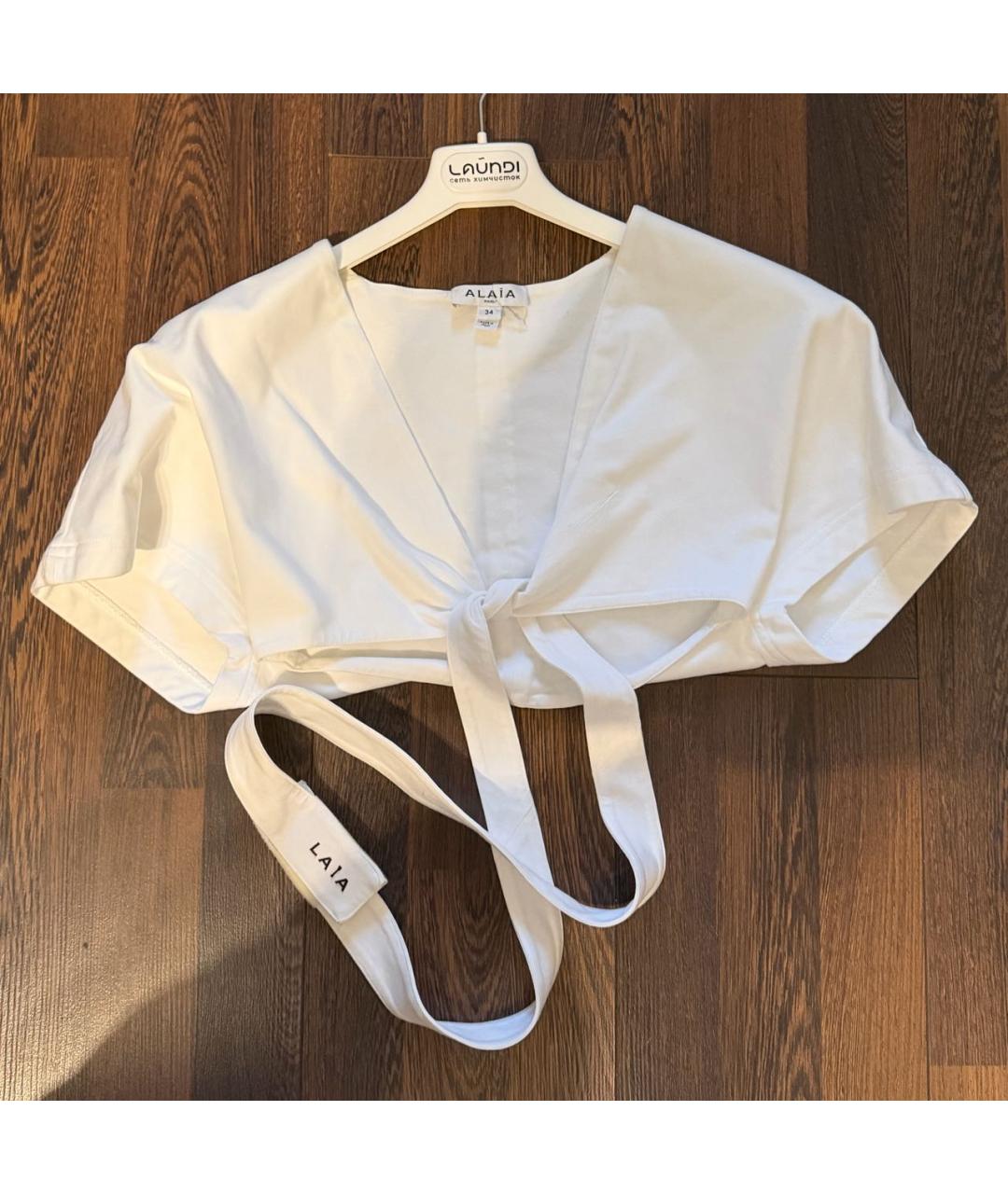 ALAIA Белая хлопковая майка, фото 2