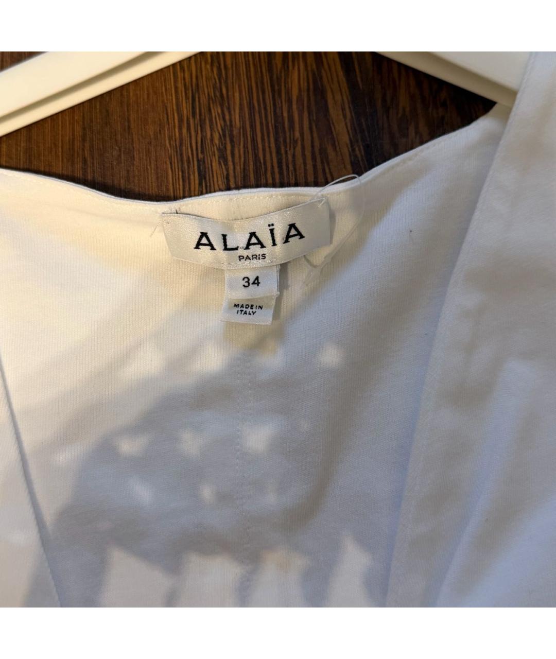 ALAIA Белая хлопковая майка, фото 5