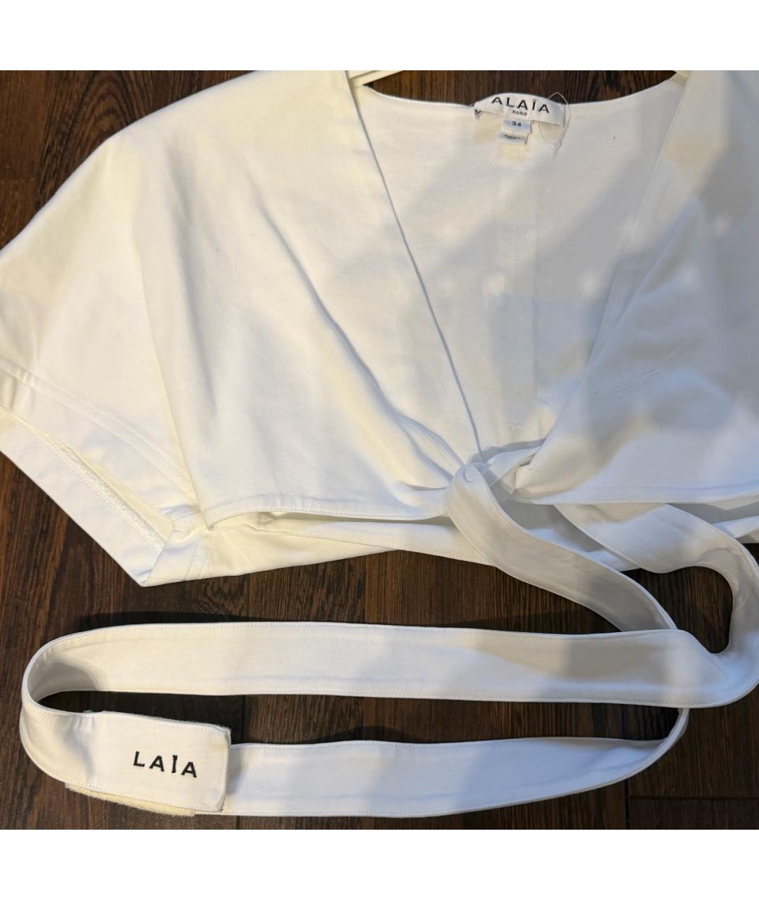 ALAIA Белая хлопковая майка, фото 7