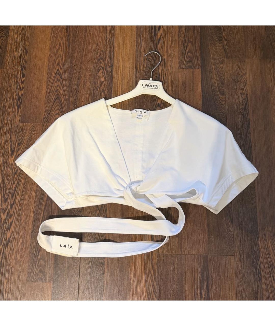 ALAIA Белая хлопковая майка, фото 8