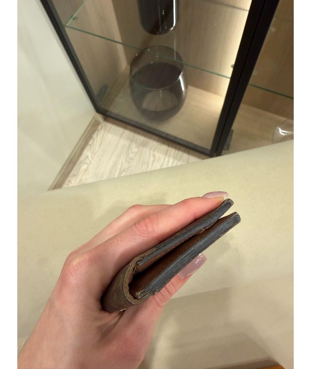 LOUIS VUITTON Коричневый кардхолдер, фото 6