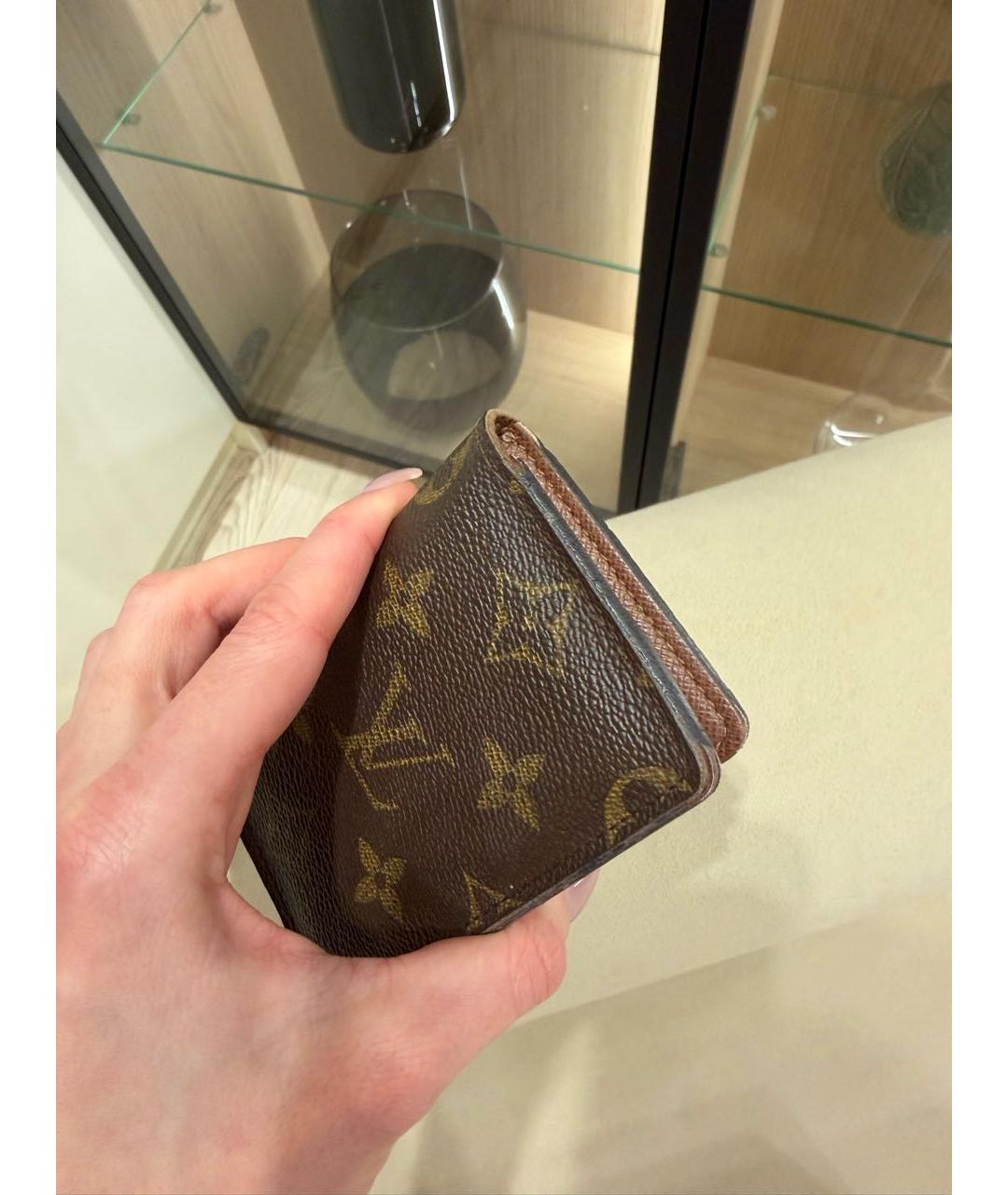 LOUIS VUITTON Коричневый кардхолдер, фото 4