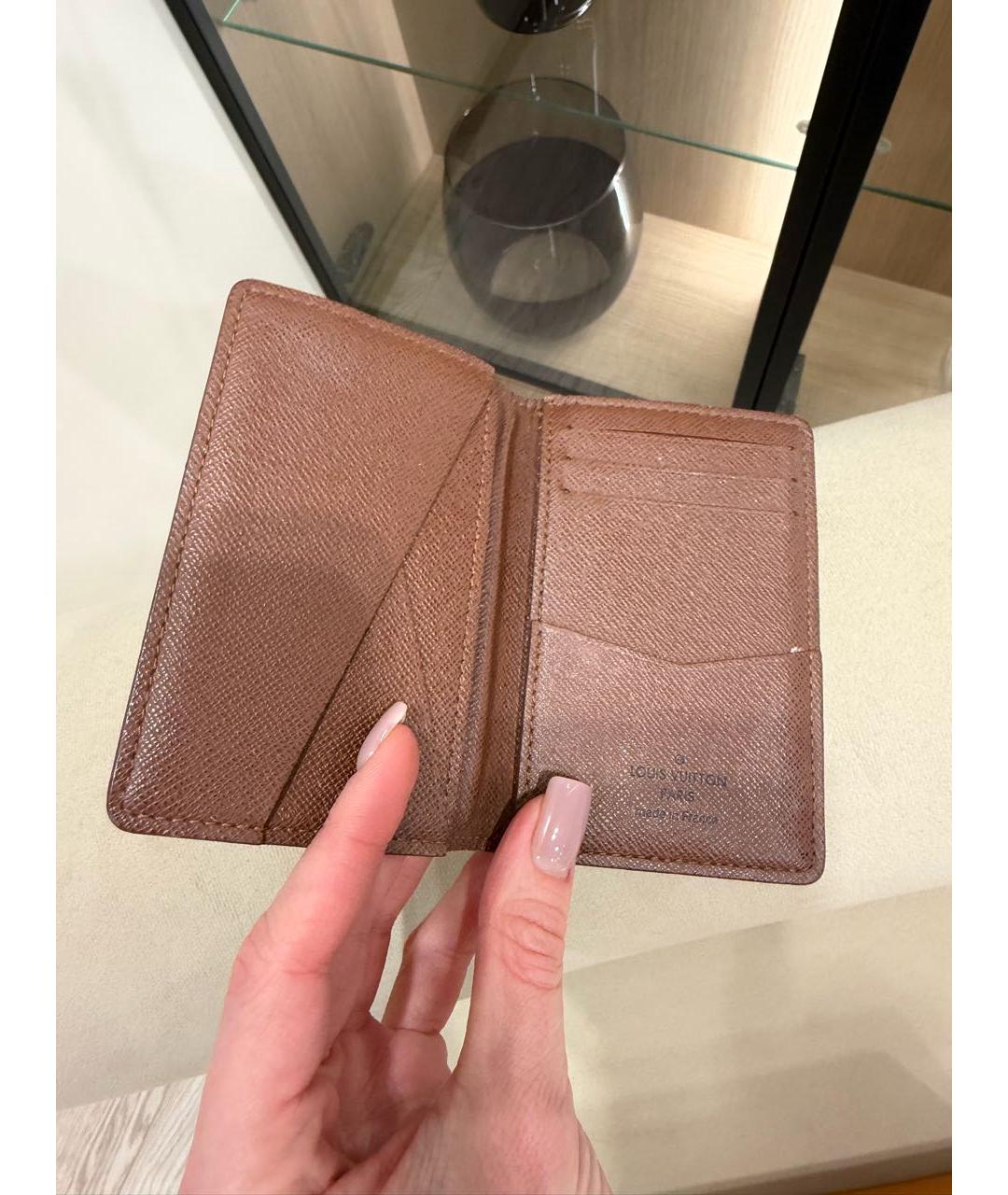 LOUIS VUITTON Коричневый кардхолдер, фото 3