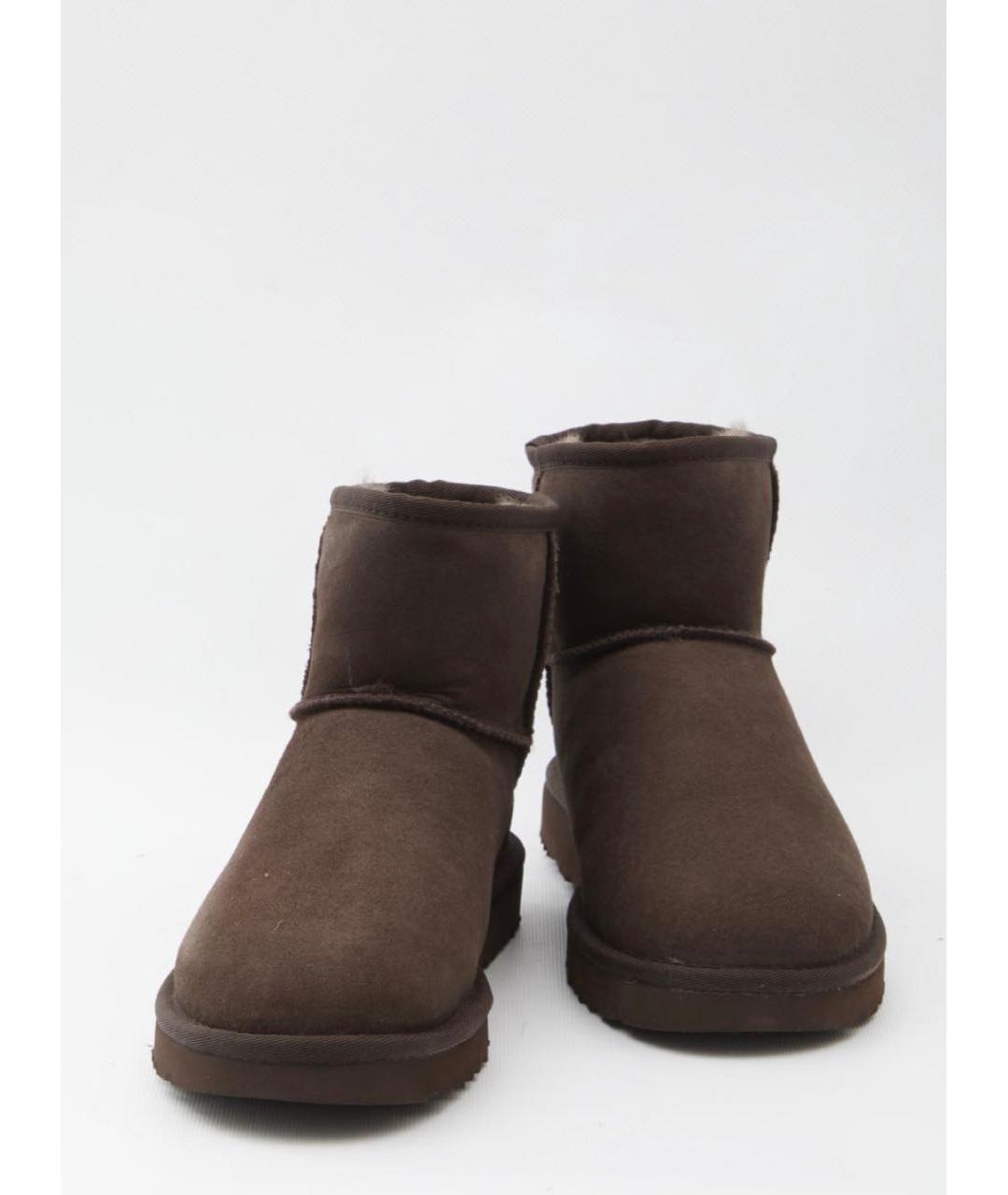 UGG AUSTRALIA Коричневые замшевые ботинки, фото 5