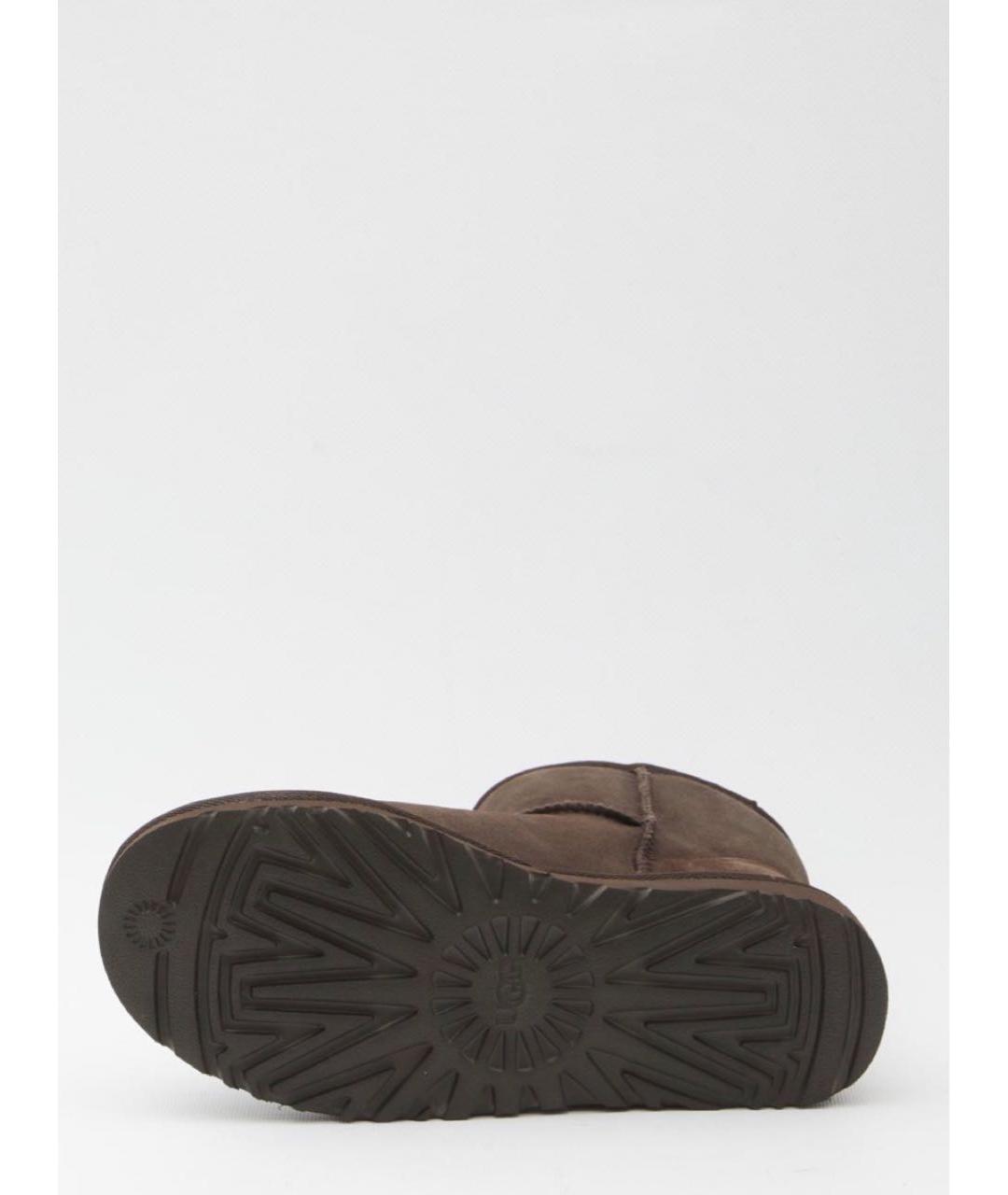UGG AUSTRALIA Коричневые замшевые ботинки, фото 4