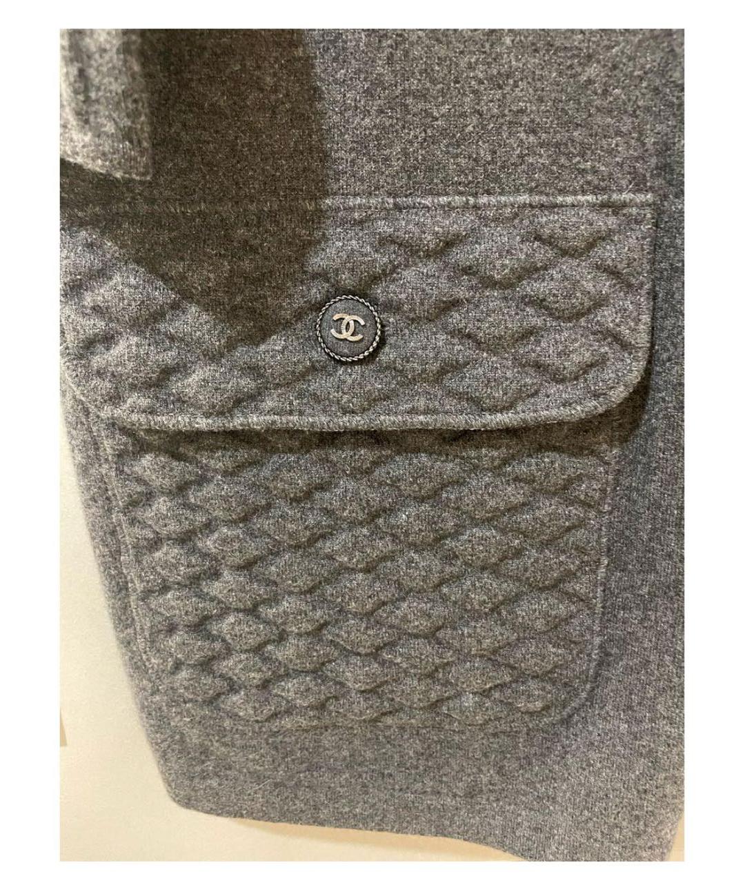 CHANEL Серый кашемировый джемпер / свитер, фото 3