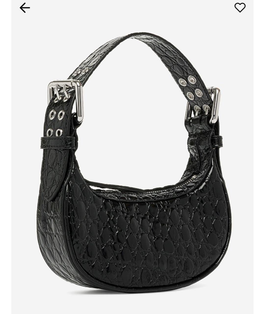 BY FAR Черная кожаная сумка с короткими ручками, фото 8