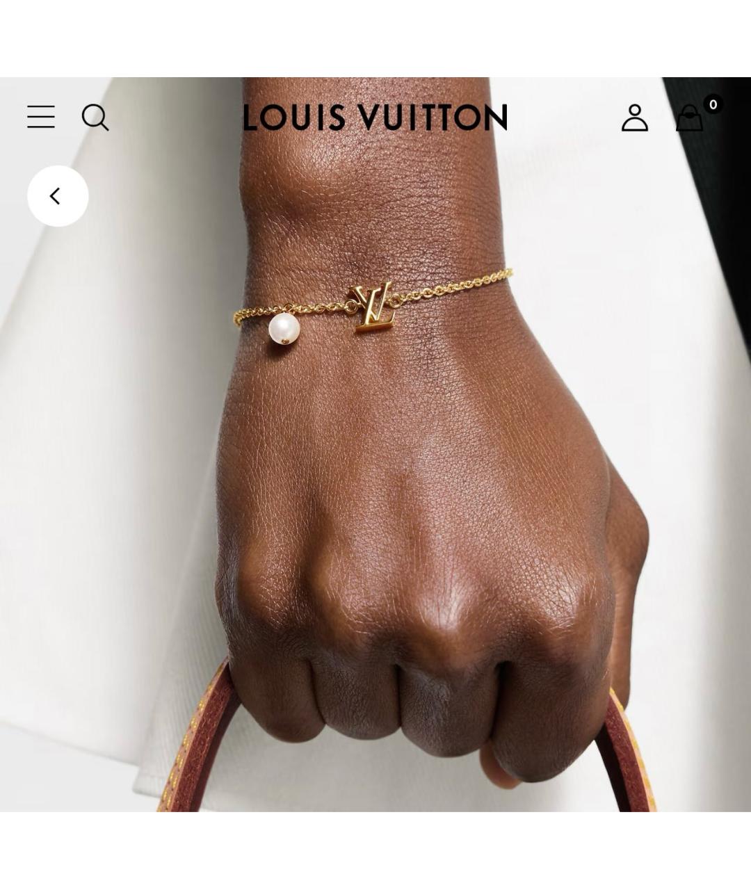 LOUIS VUITTON Золотой металлический браслет, фото 4