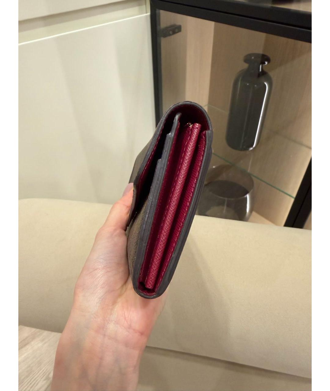 LOUIS VUITTON Коричневый кошелек, фото 8