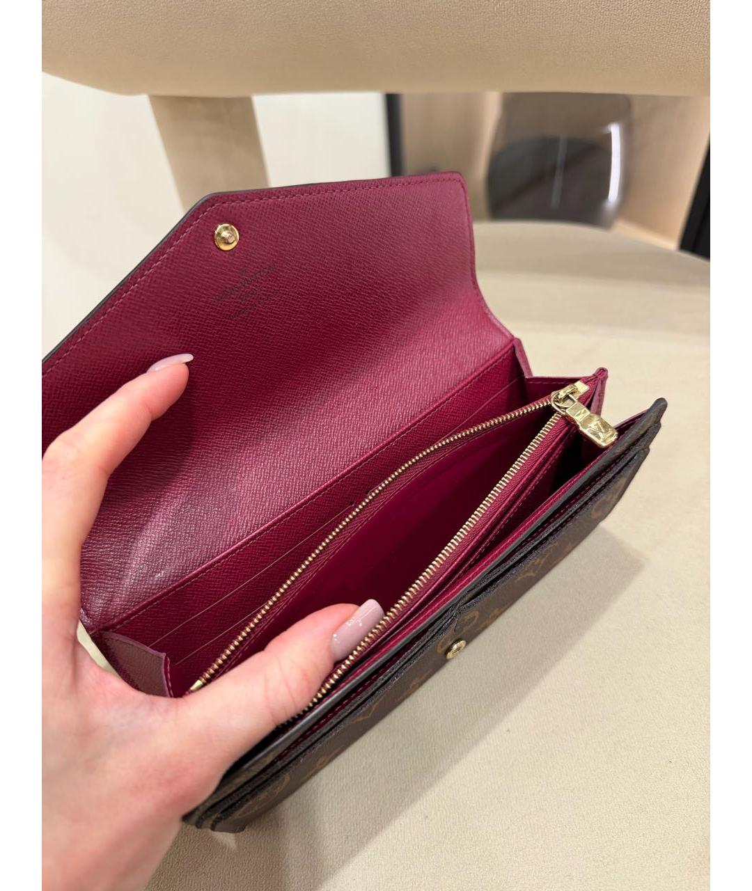 LOUIS VUITTON Коричневый кошелек, фото 6