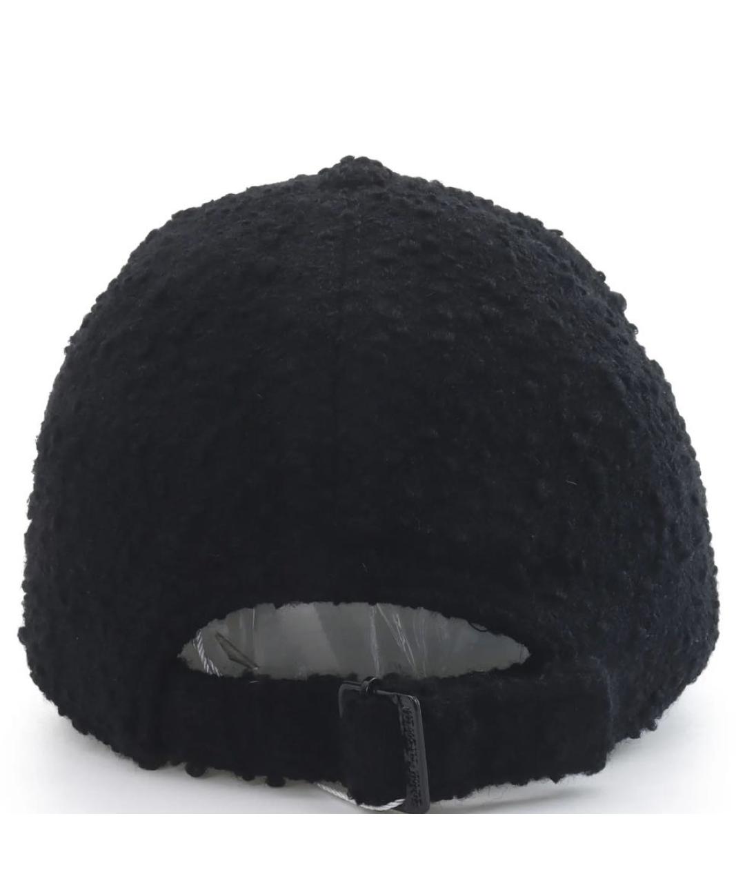 SAINT LAURENT Черная шерстяная кепка, фото 5