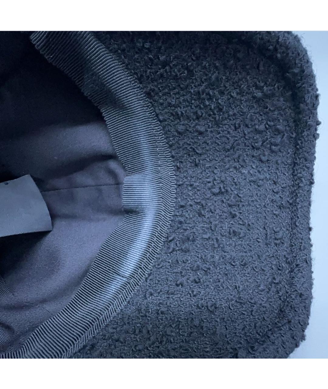 SAINT LAURENT Черная шерстяная кепка, фото 7