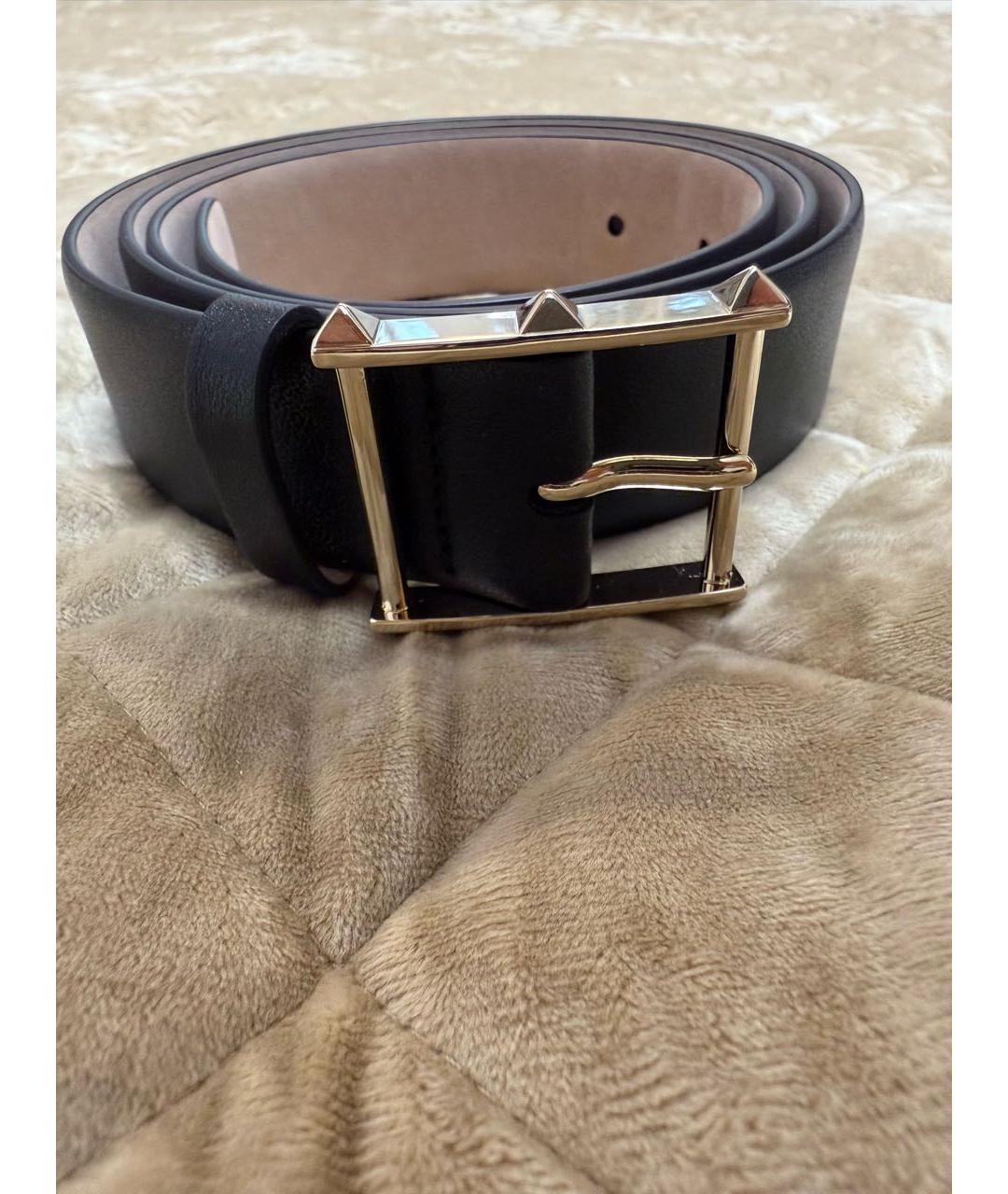 VALENTINO Черный кожаный ремень, фото 7
