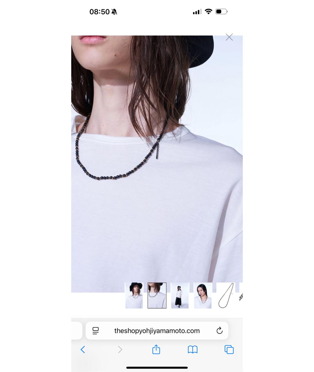 YOHJI YAMAMOTO Черная цепочка/подвеска, фото 8