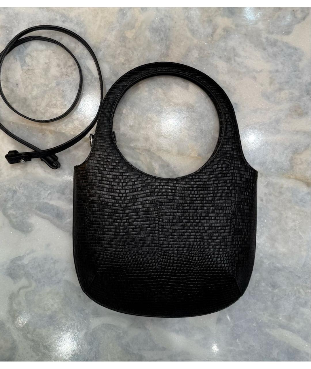 COURREGES Черная кожаная сумка через плечо, фото 3