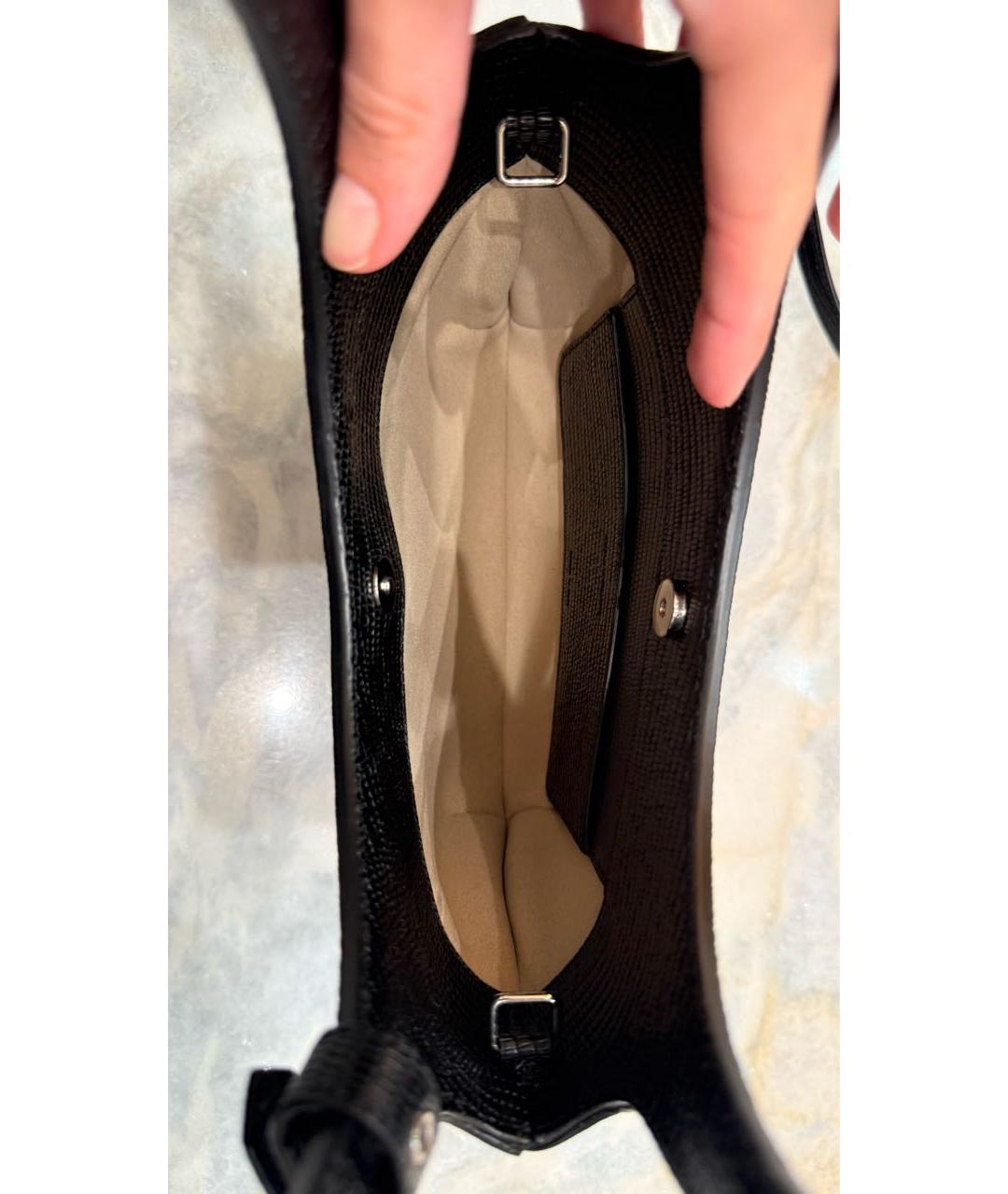 COURREGES Черная кожаная сумка через плечо, фото 7