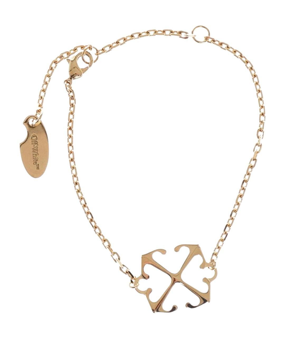 OFF-WHITE Золотой латунный браслет, фото 1