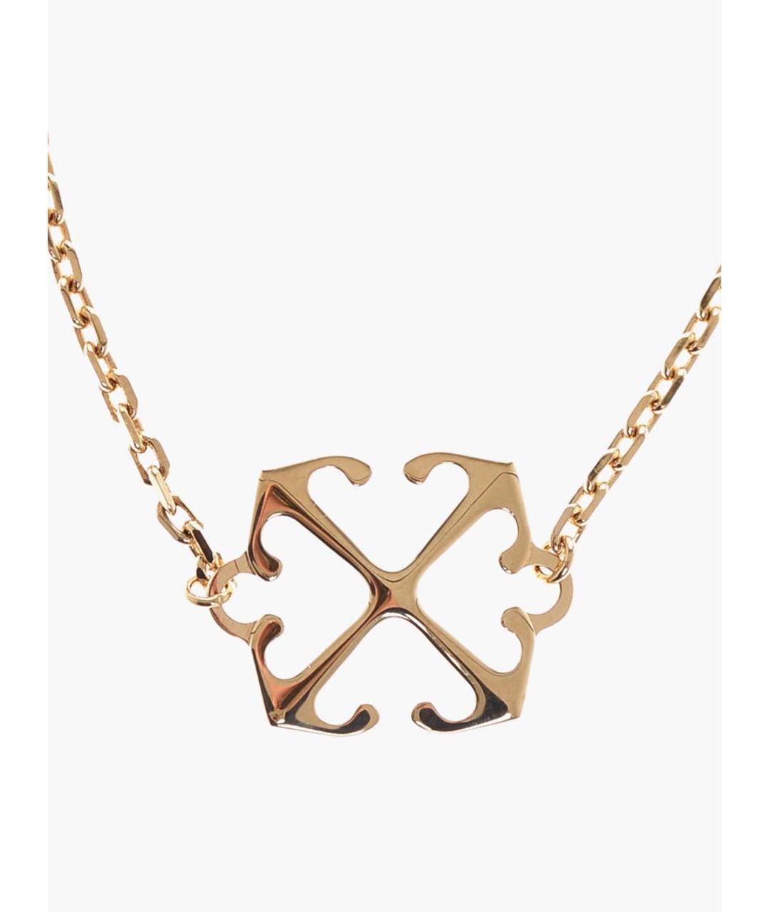 OFF-WHITE Золотой латунный браслет, фото 2