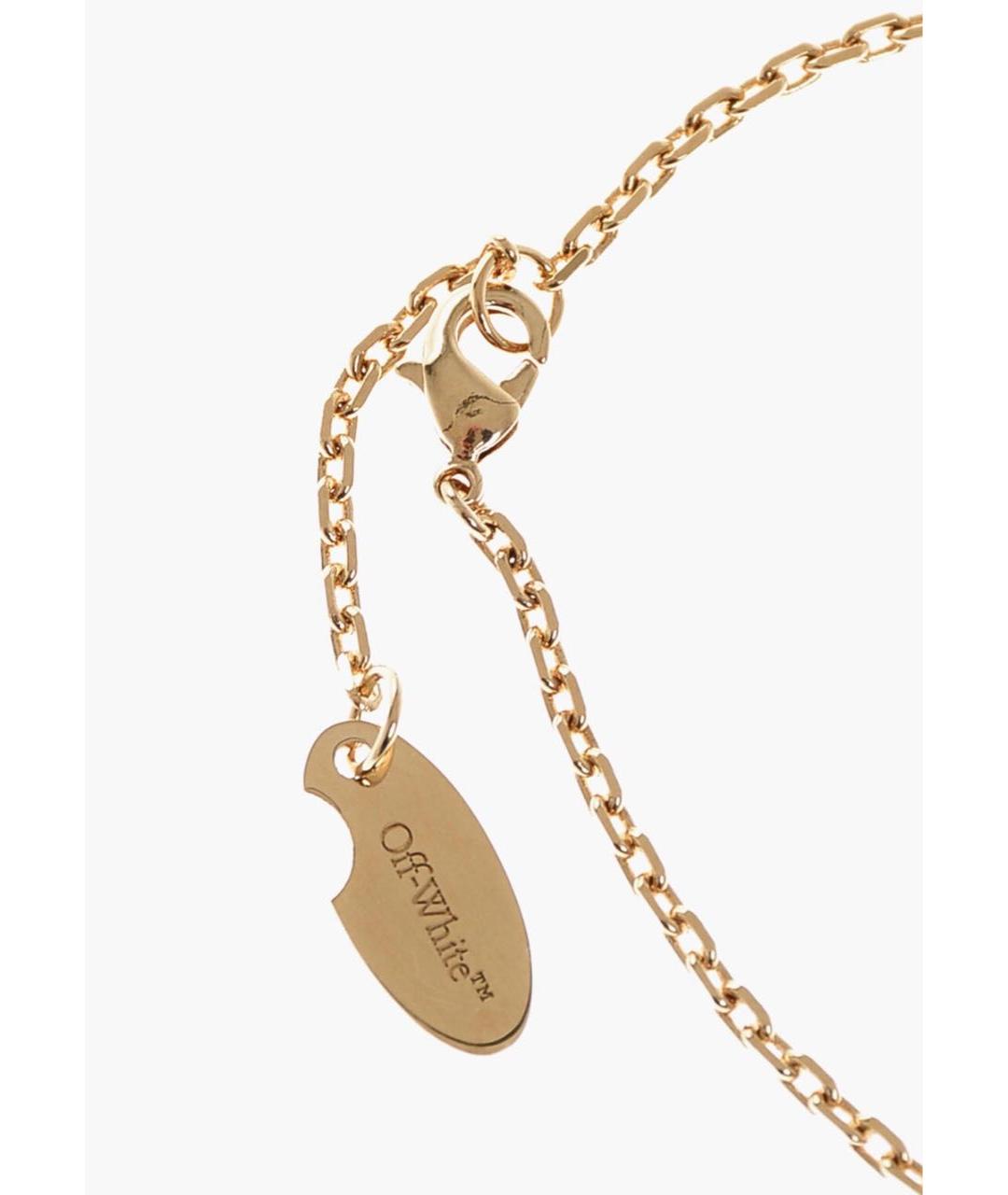 OFF-WHITE Золотой латунный браслет, фото 3