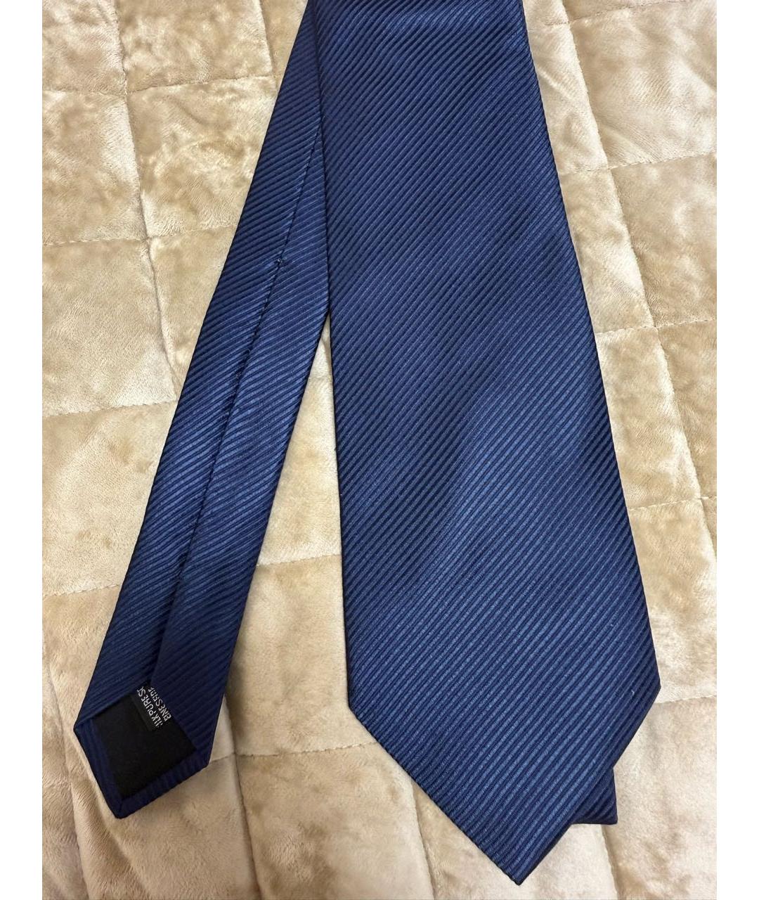 LANVIN Темно-синий шелковый галстук, фото 2