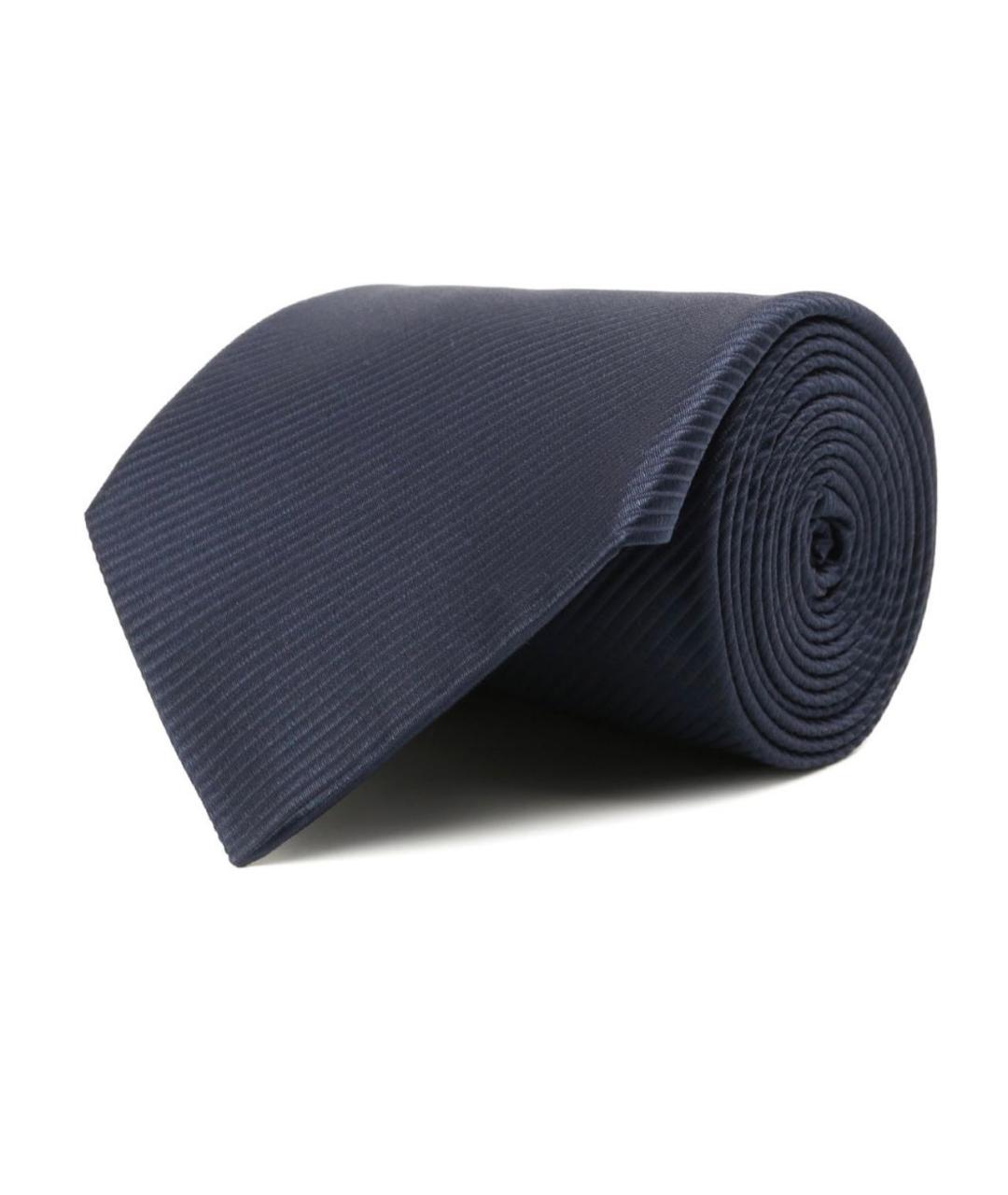 LANVIN Темно-синий шелковый галстук, фото 5