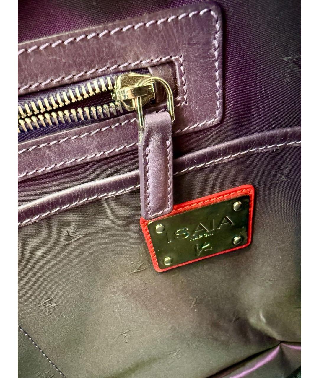 ISAIA Черный кожаный портфель, фото 6