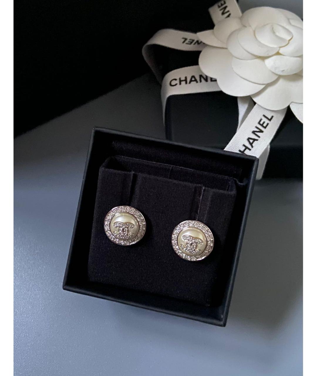 CHANEL Серебряные латунные серьги, фото 2