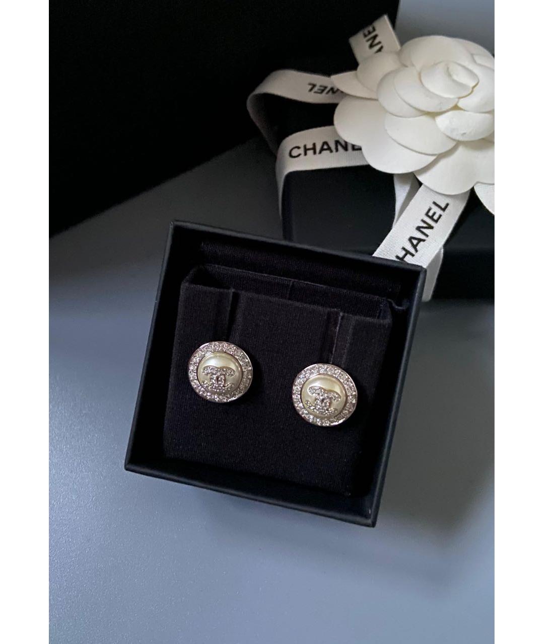 CHANEL Серебряные латунные серьги, фото 3