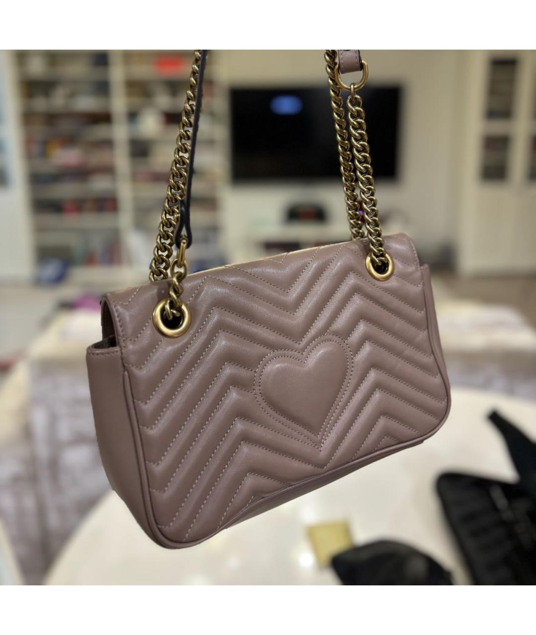 GUCCI Бежевая кожаная сумка через плечо, фото 2