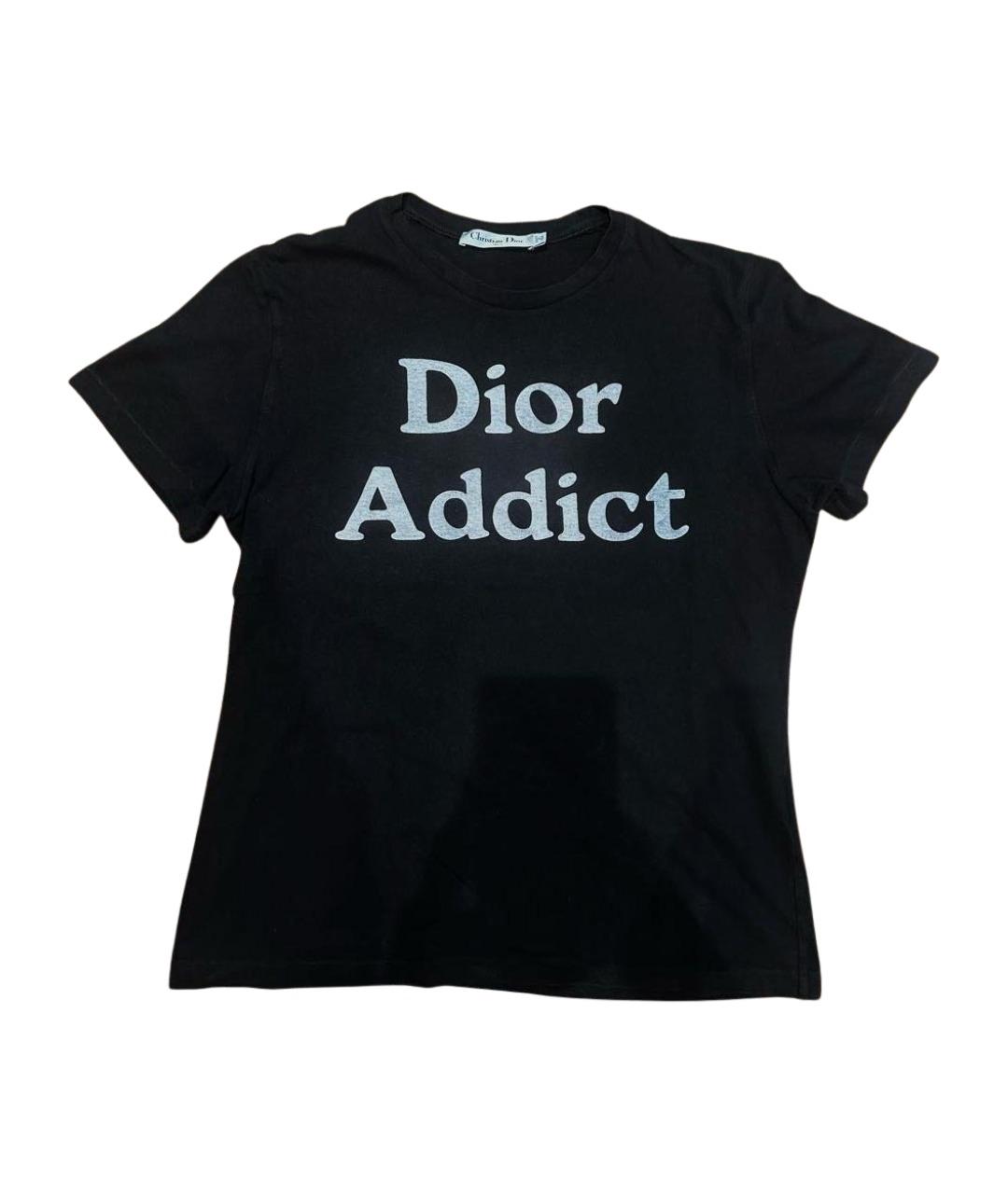 CHRISTIAN DIOR Черная хлопковая футболка, фото 1