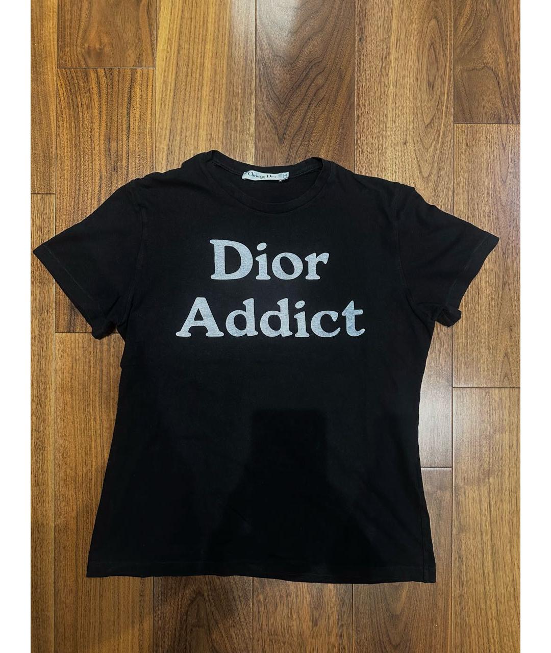 CHRISTIAN DIOR Черная хлопковая футболка, фото 6