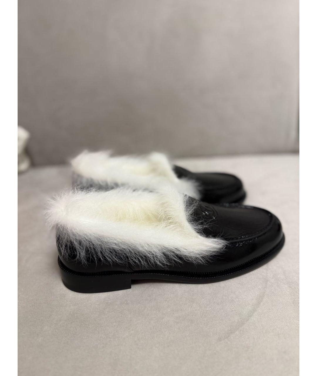 CHANEL Черные лоферы из лакированной кожи, фото 7