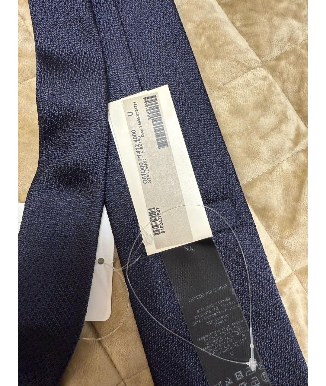 BRIONI Темно-синий шелковый галстук, фото 3