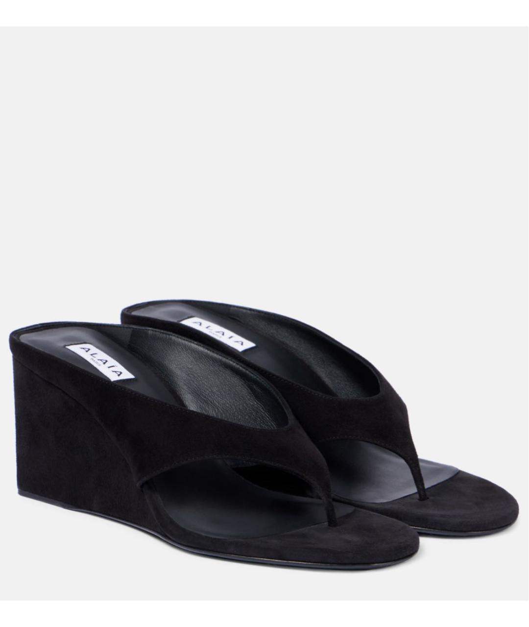 ALAIA Черные замшевые сандалии, фото 9