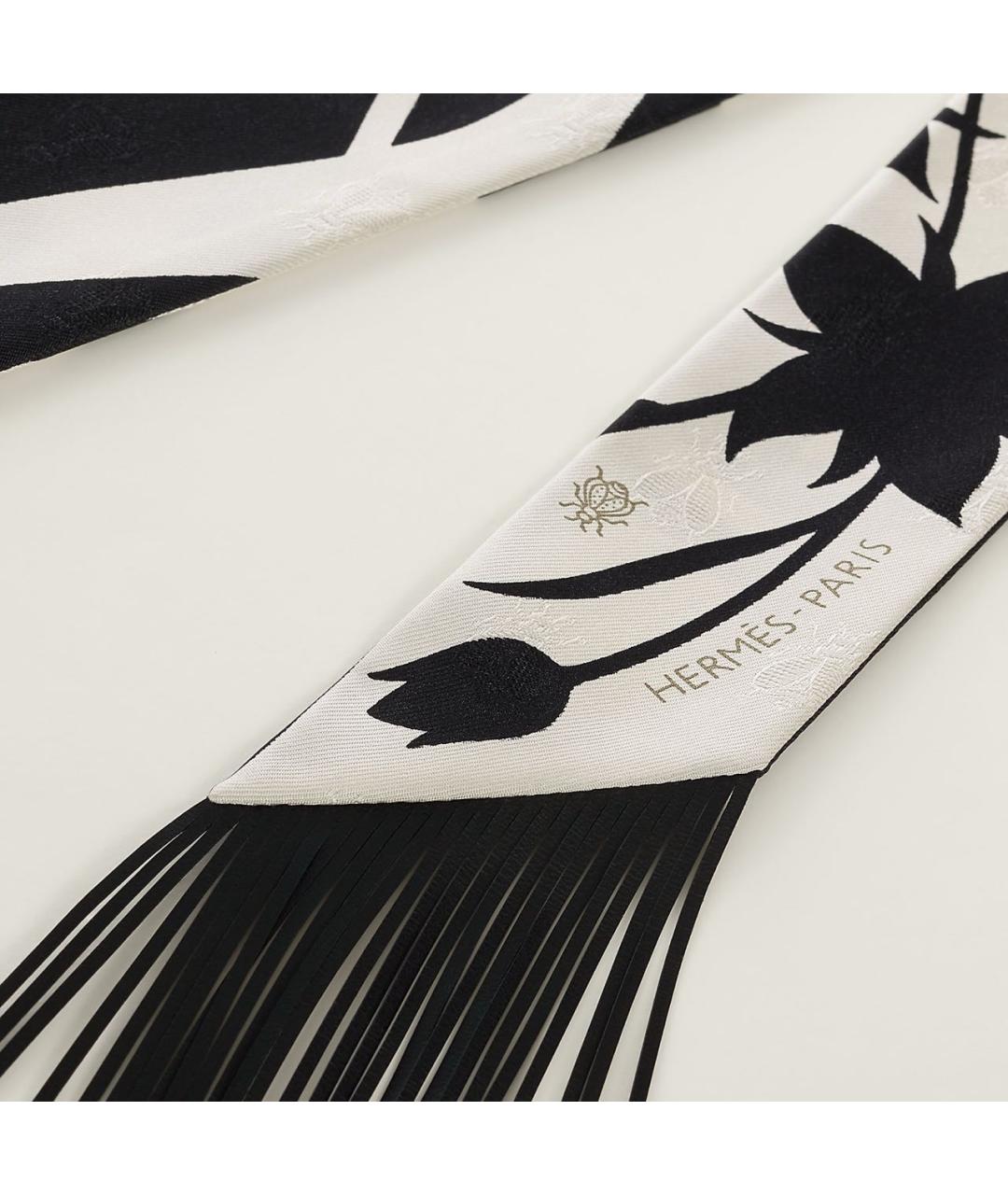HERMES Бежевый шелковый платок, фото 4