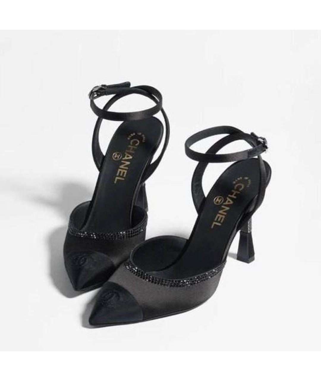 CHANEL Черные кожаные туфли, фото 2