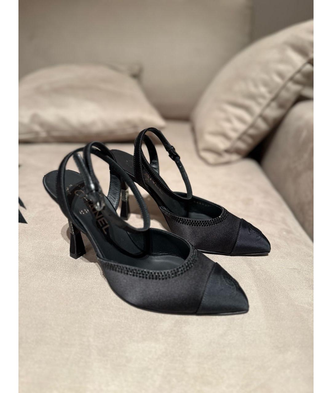 CHANEL Черные кожаные туфли, фото 3