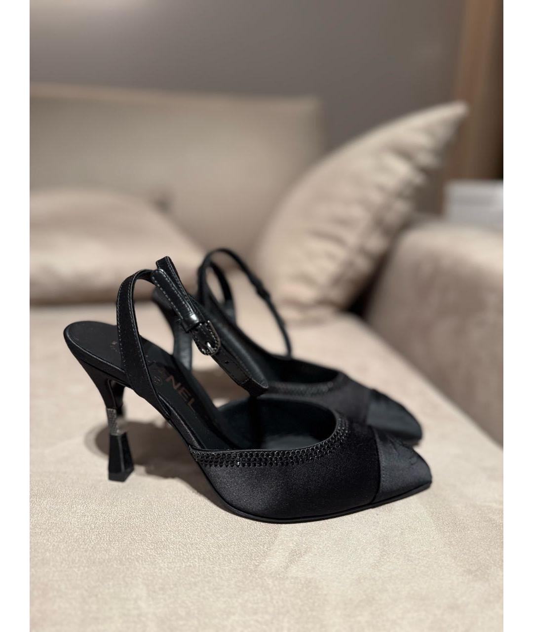 CHANEL Черные кожаные туфли, фото 9