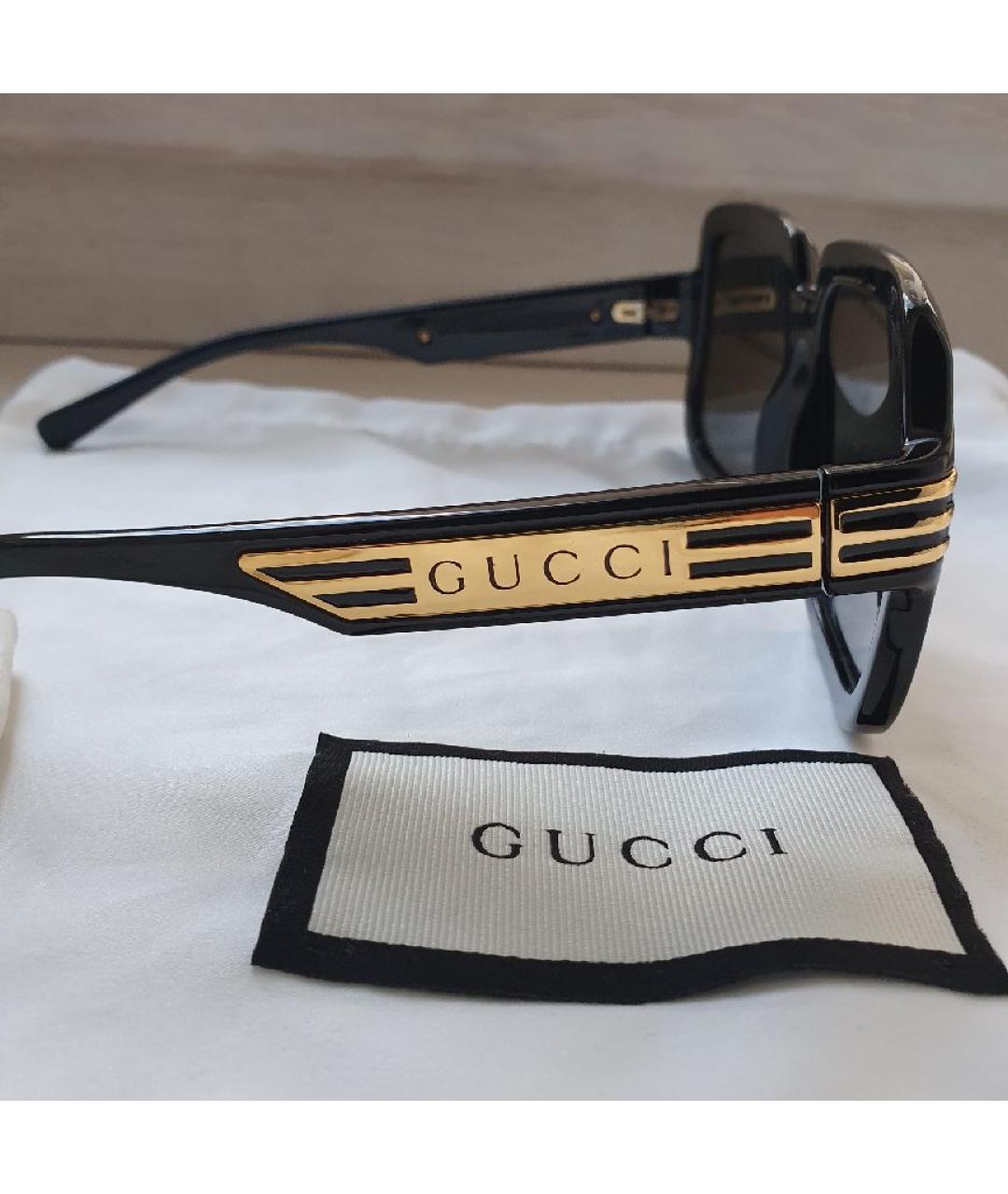 GUCCI Черные пластиковые солнцезащитные очки, фото 5