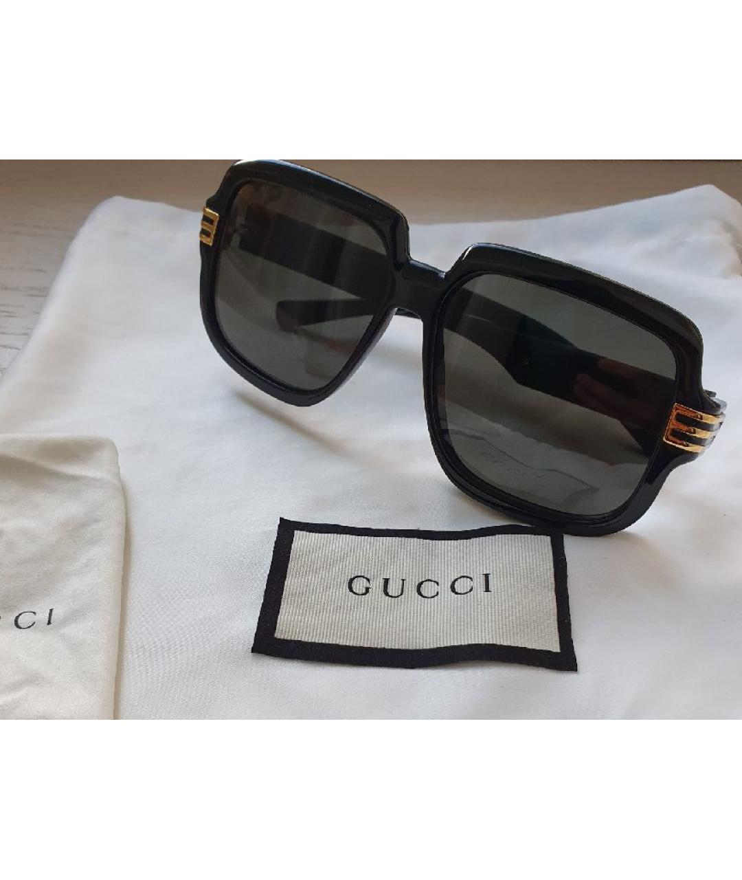 GUCCI Черные пластиковые солнцезащитные очки, фото 3