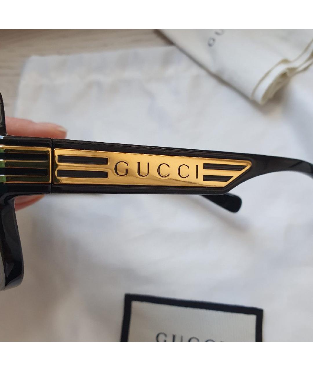 GUCCI Черные пластиковые солнцезащитные очки, фото 4