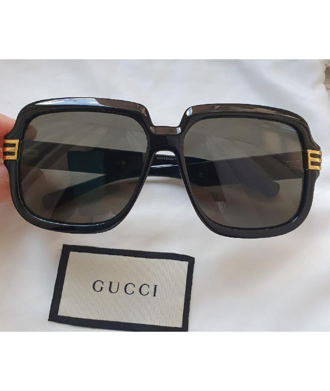 GUCCI Черные пластиковые солнцезащитные очки, фото 2