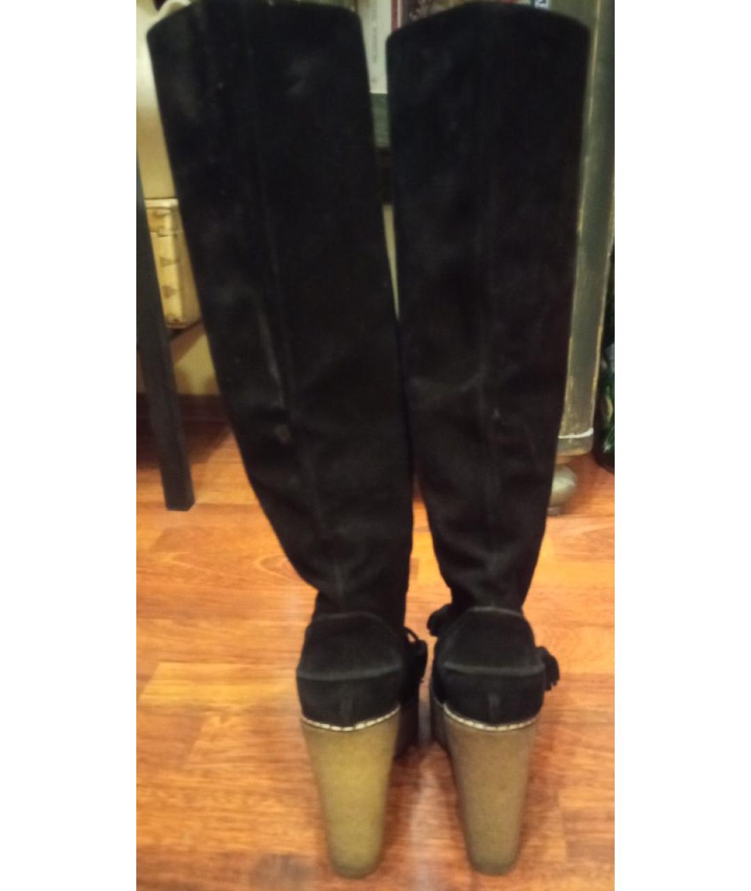 JOHN GALLIANO Черные замшевые сапоги, фото 4