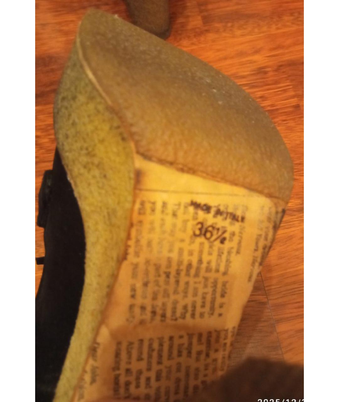 JOHN GALLIANO Черные замшевые сапоги, фото 5